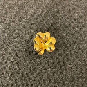 Gold Clover Pin Brooch - Women's Jewelry